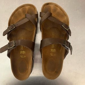 Womens Birkenstock Mayari Sandals - Brown Leather - Size 9